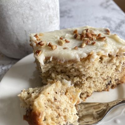 Banana Nut Cake with Cream Cheese Frosting