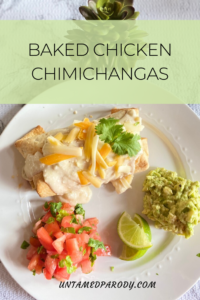 baked chicken chimichangas