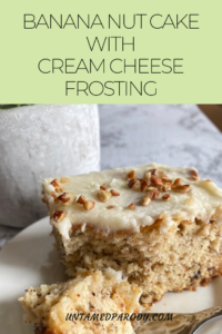 banana nut cake with cream cheese frosting