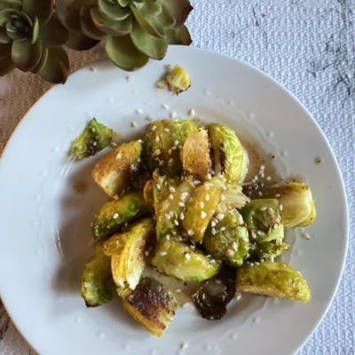 Brussels Sprouts with Zippy Honey-Mustard Vinaigrette